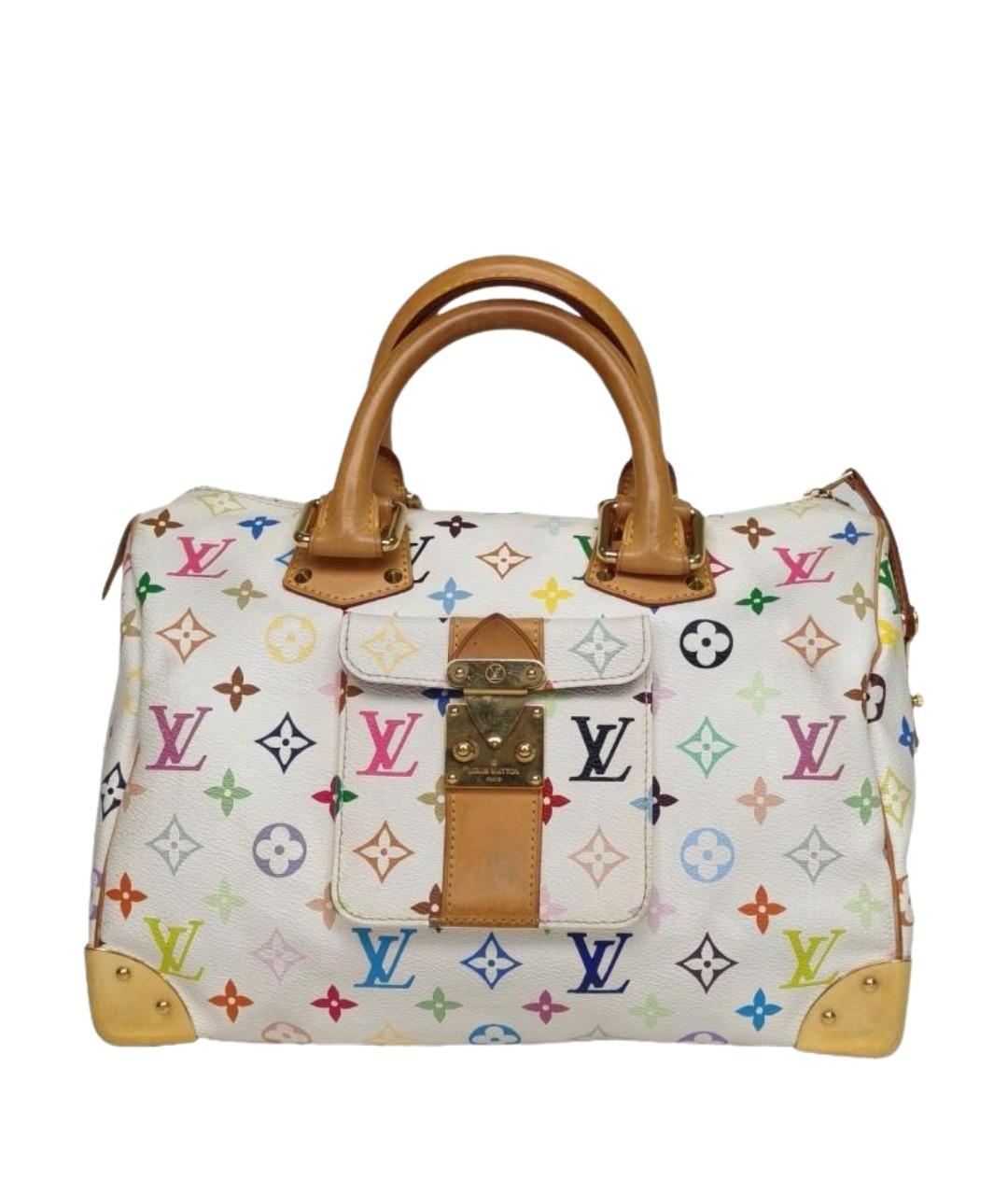 LOUIS VUITTON Белая кожаная сумка с короткими ручками, фото 1