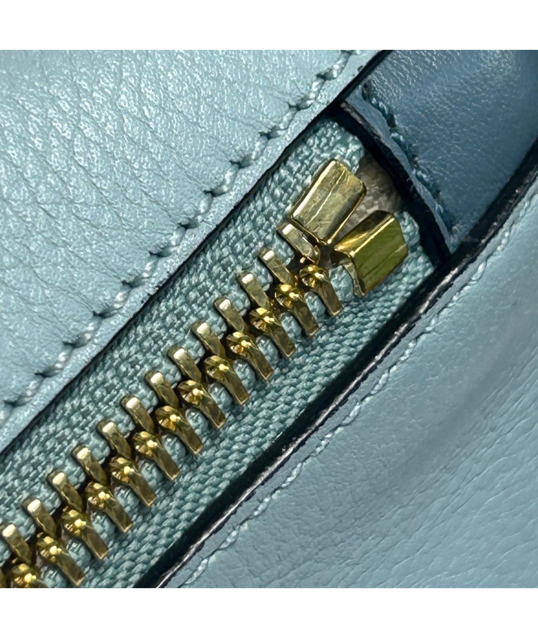 LOEWE Голубая кожаная сумка через плечо, фото 9