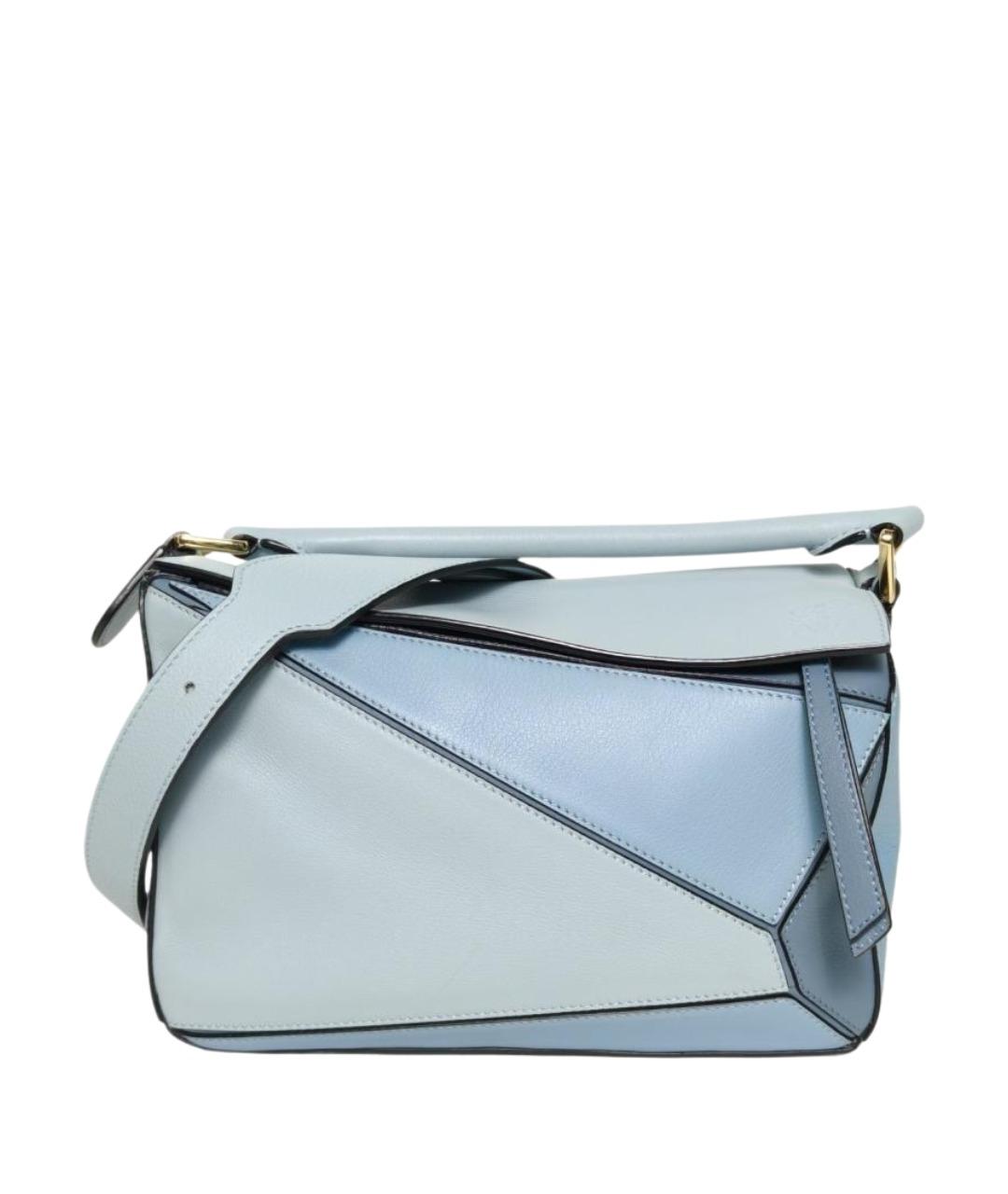 LOEWE Голубая кожаная сумка через плечо, фото 1