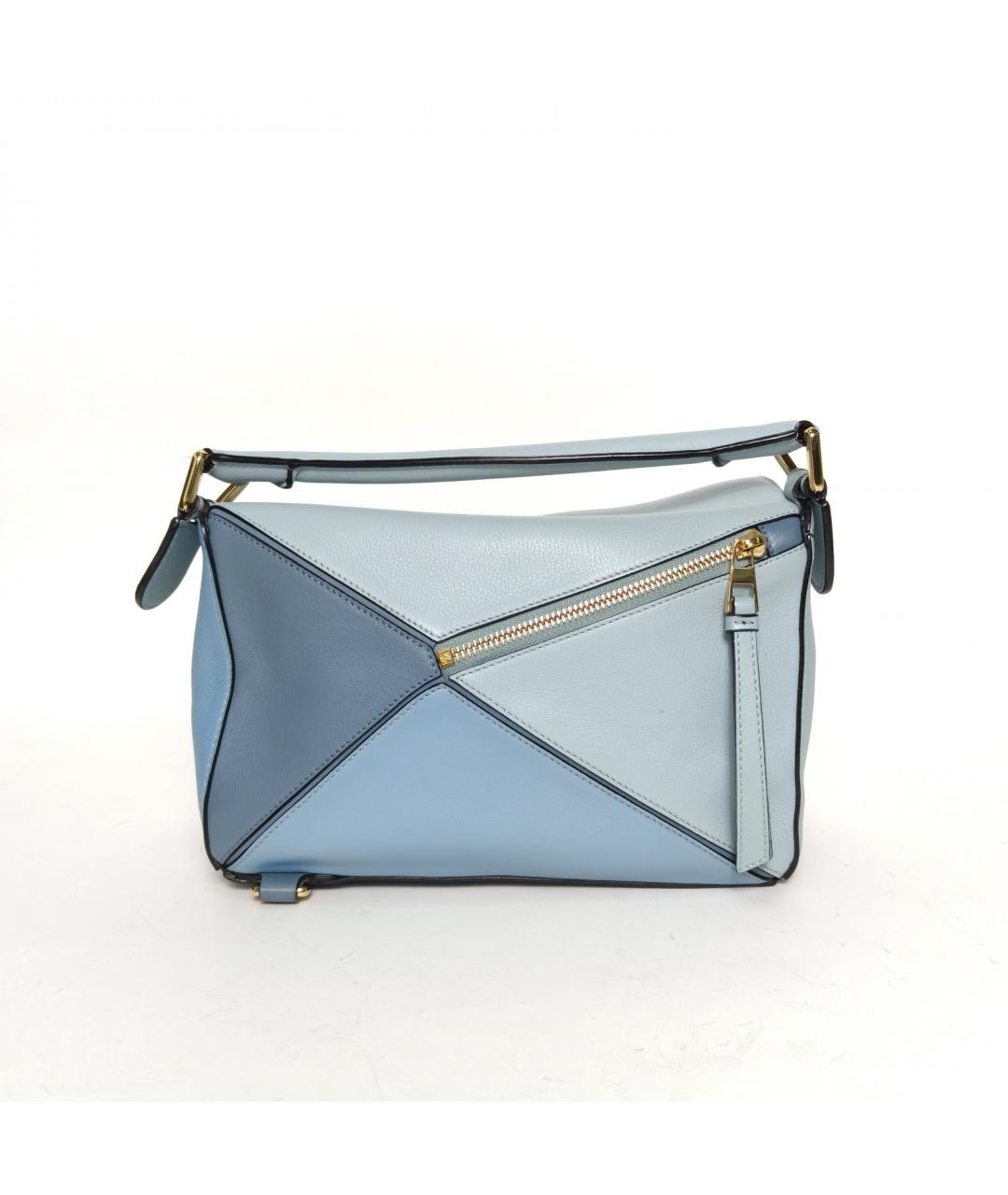 LOEWE Голубая кожаная сумка через плечо, фото 4