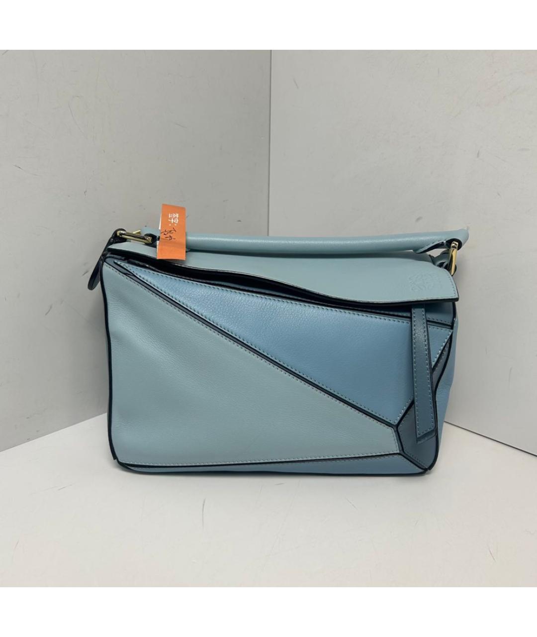 LOEWE Голубая кожаная сумка через плечо, фото 8