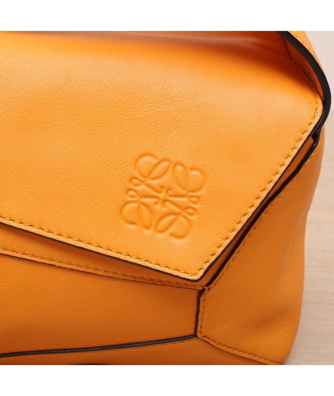 LOEWE Оранжевая кожаная сумка через плечо, фото 7
