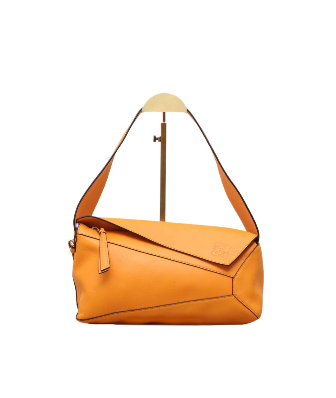 LOEWE Оранжевая кожаная сумка через плечо, фото 9