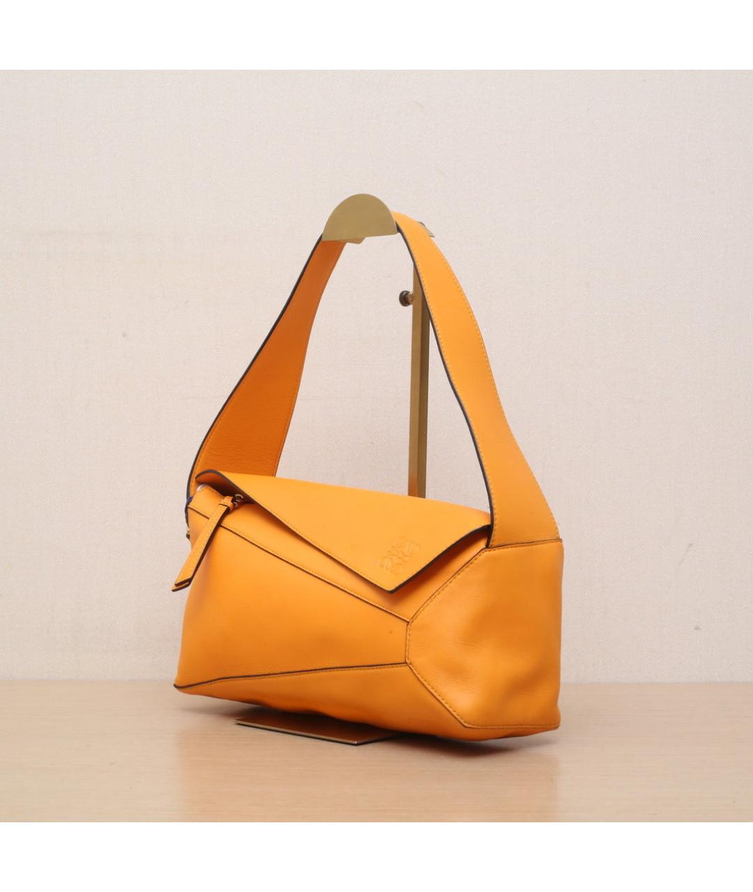 LOEWE Оранжевая кожаная сумка через плечо, фото 3