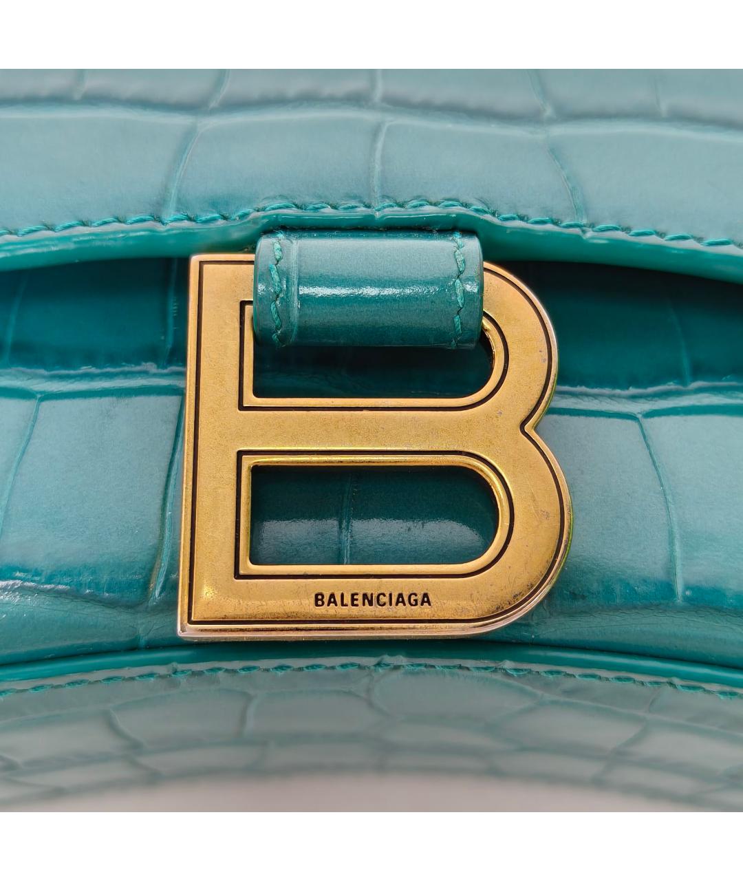 BALENCIAGA Зеленая кожаная сумка через плечо, фото 7