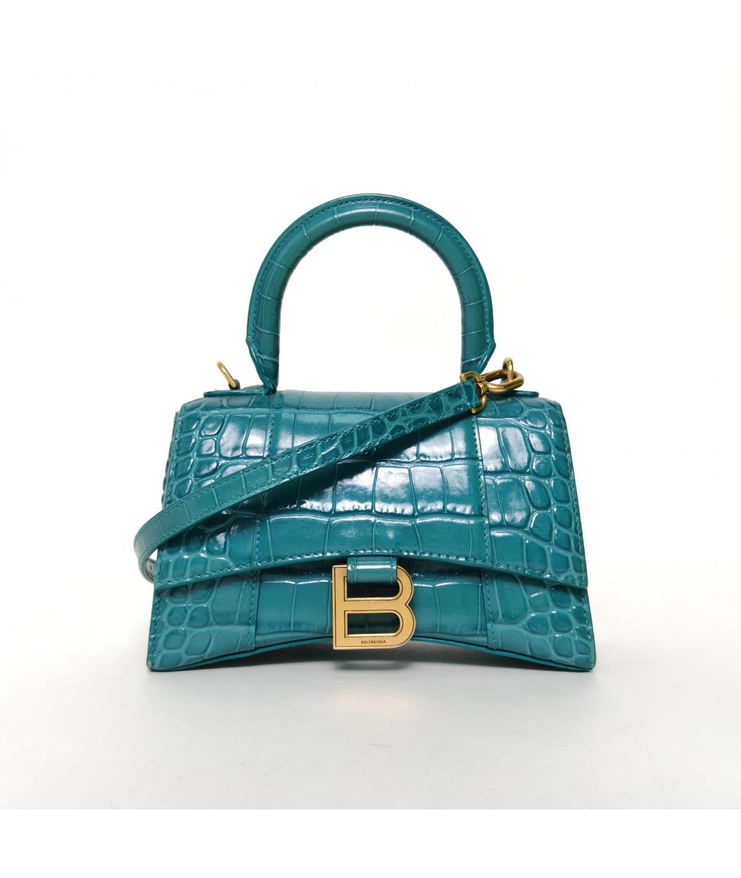 BALENCIAGA Зеленая кожаная сумка через плечо, фото 2