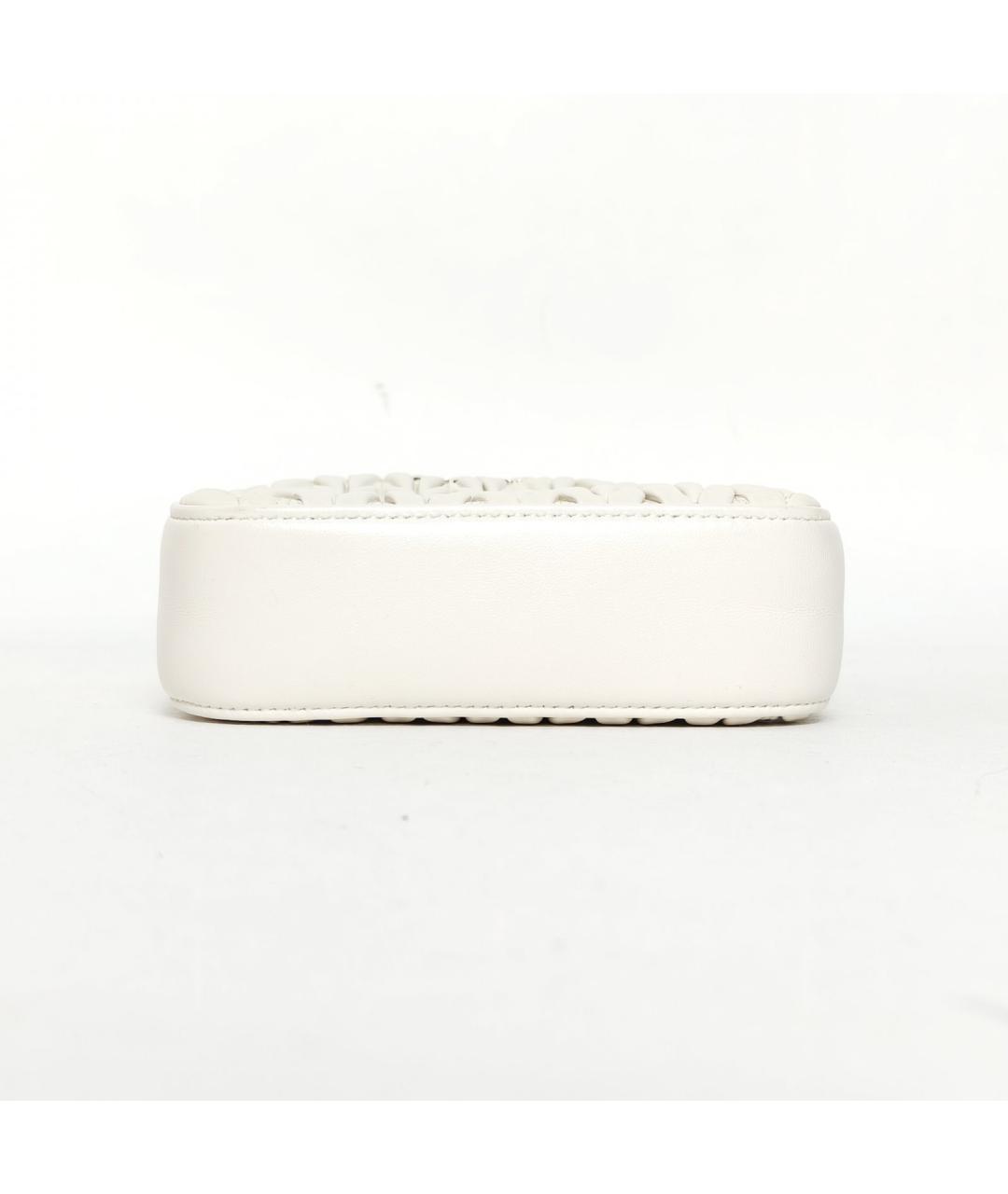 MIU MIU Белая кожаная сумка с короткими ручками, фото 5