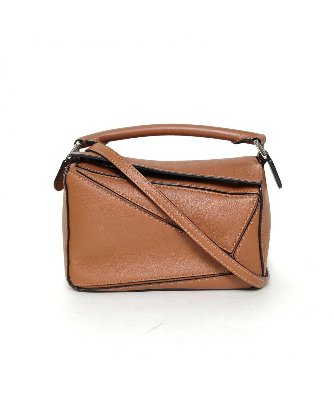 LOEWE Коричневая кожаная сумка через плечо, фото 2