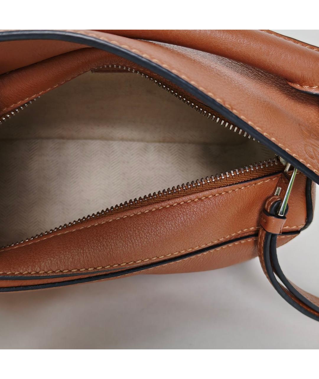 LOEWE Коричневая кожаная сумка через плечо, фото 7