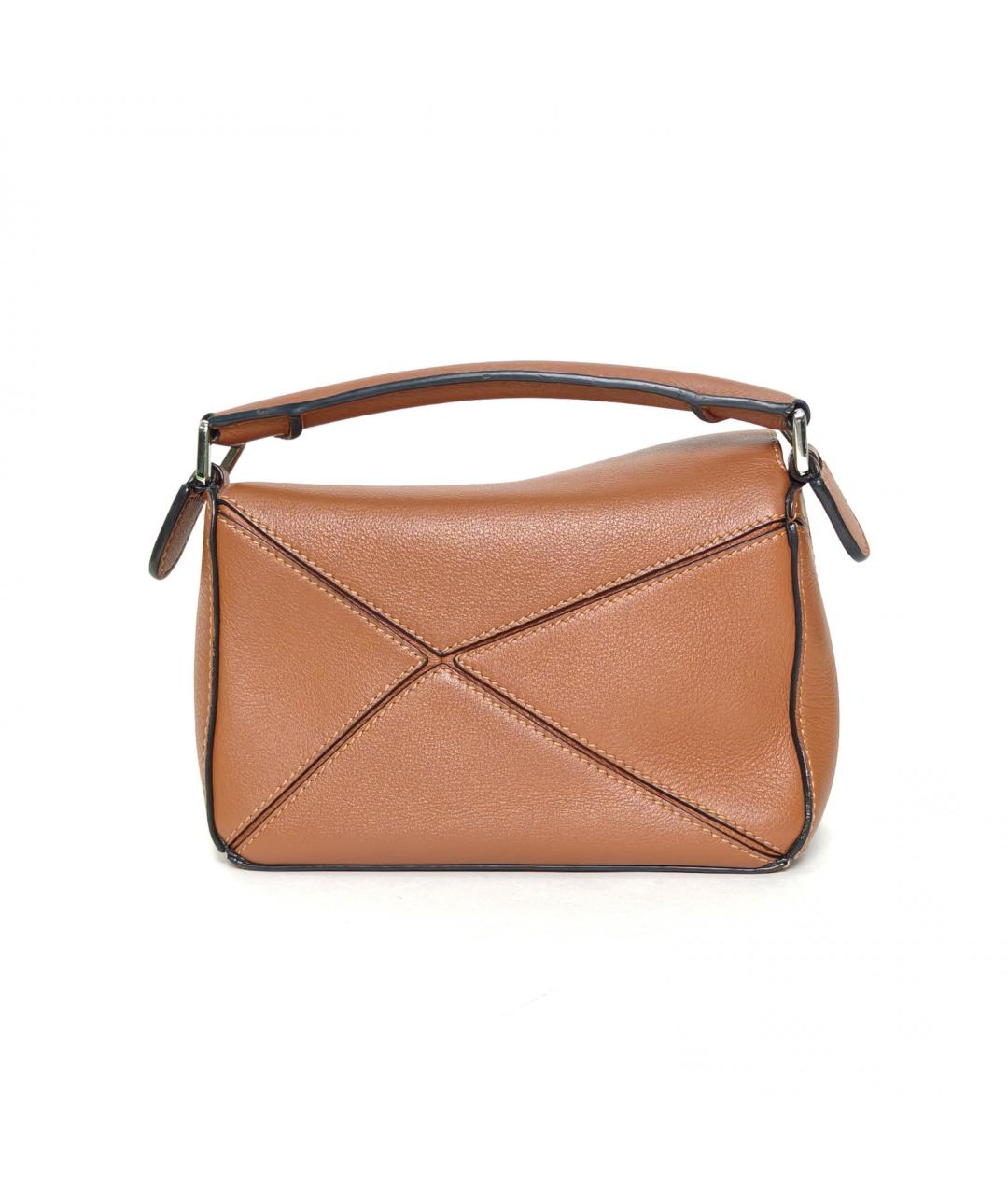 LOEWE Коричневая кожаная сумка через плечо, фото 4