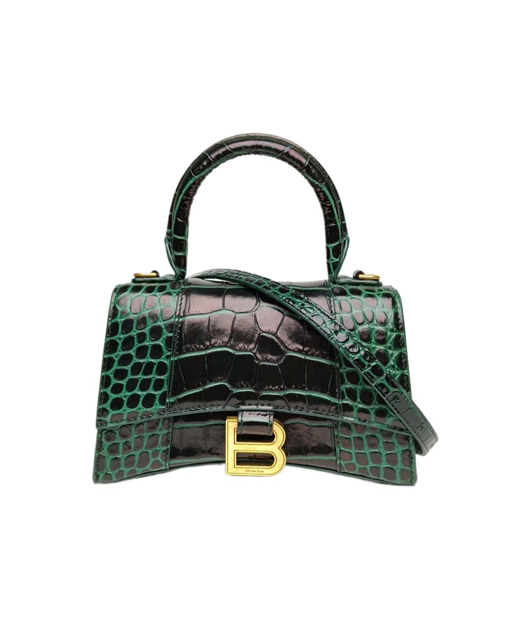 BALENCIAGA Зеленая сумка через плечо из экзотической кожи, фото 10