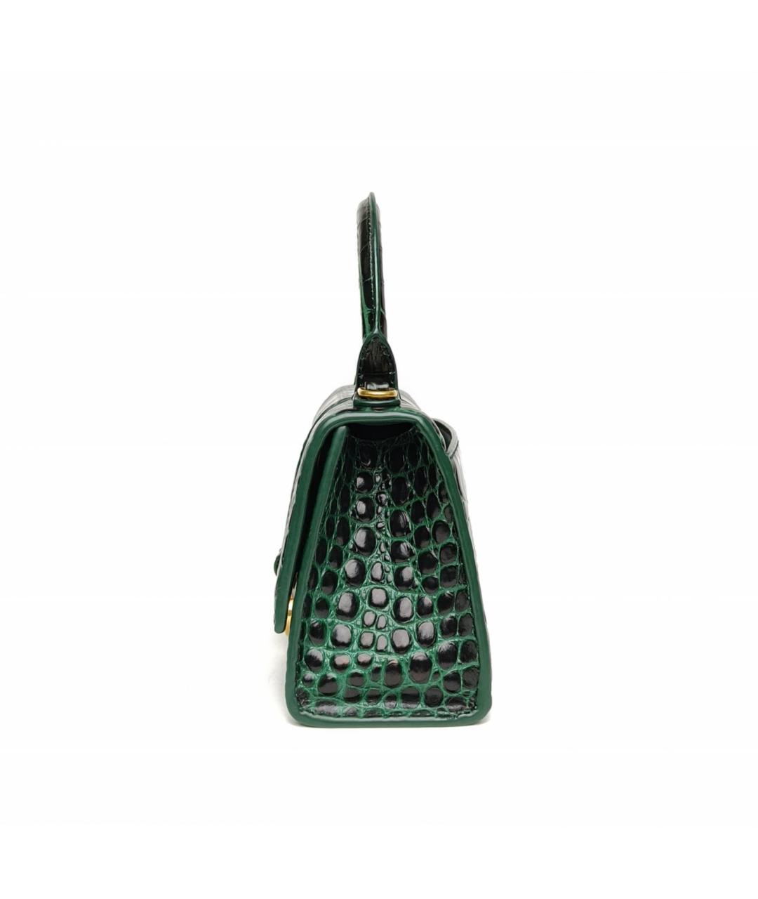 BALENCIAGA Зеленая сумка через плечо из экзотической кожи, фото 3