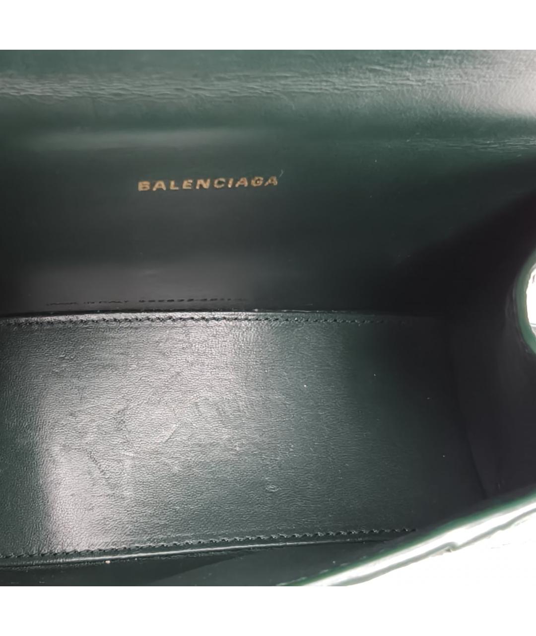 BALENCIAGA Зеленая сумка через плечо из экзотической кожи, фото 7