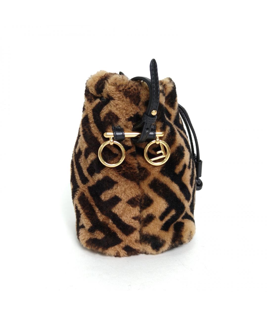 FENDI Коричневая сумка через плечо, фото 3