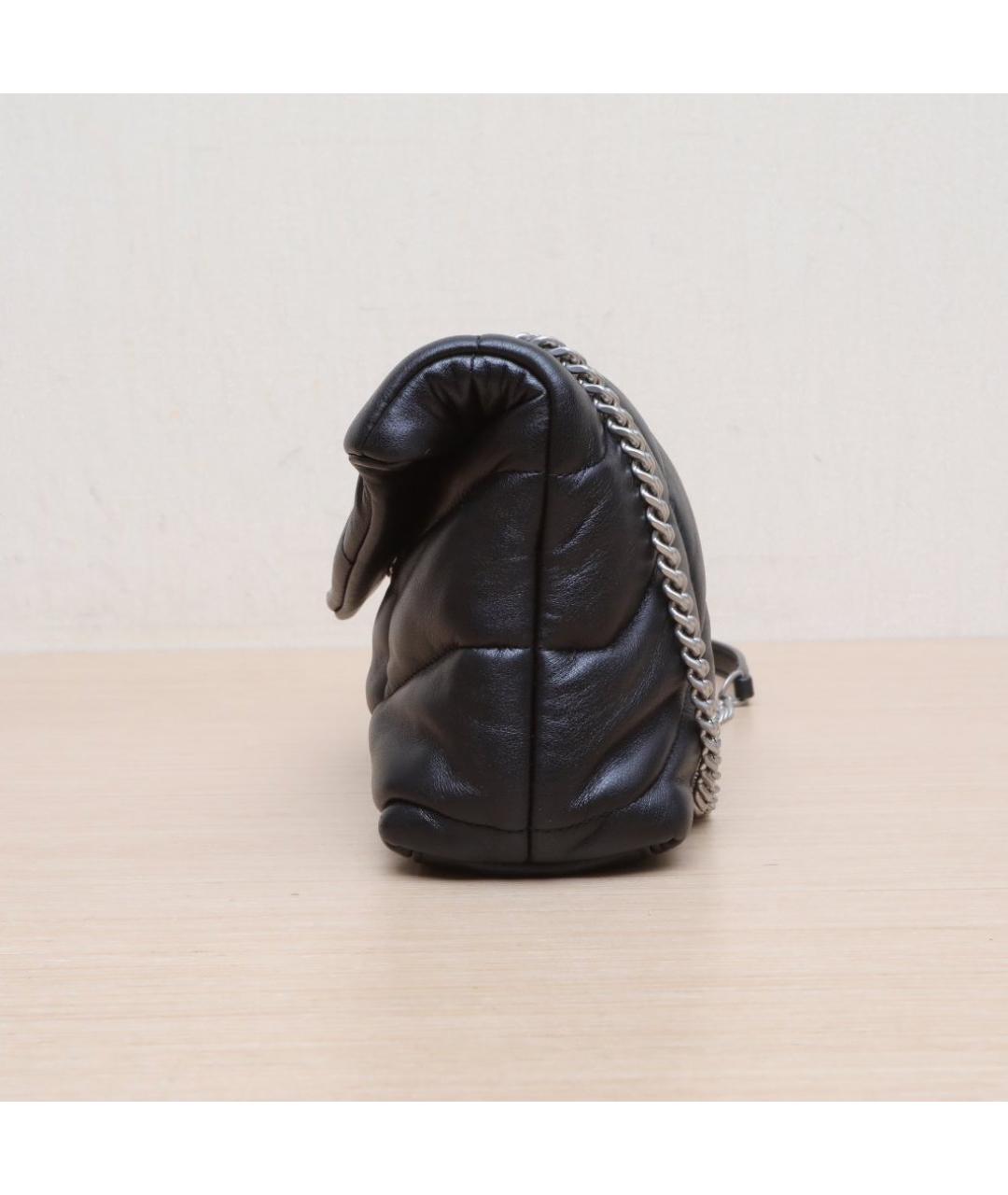 SAINT LAURENT Черная кожаная сумка через плечо, фото 5