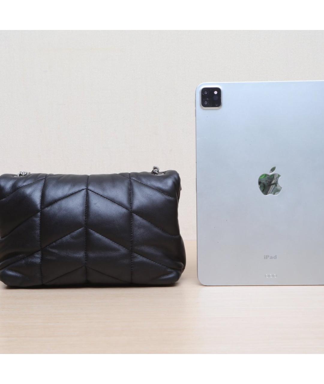 SAINT LAURENT Черная кожаная сумка через плечо, фото 7