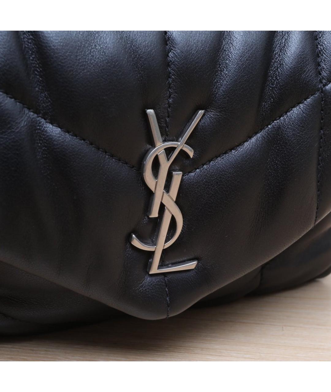 SAINT LAURENT Черная кожаная сумка через плечо, фото 8