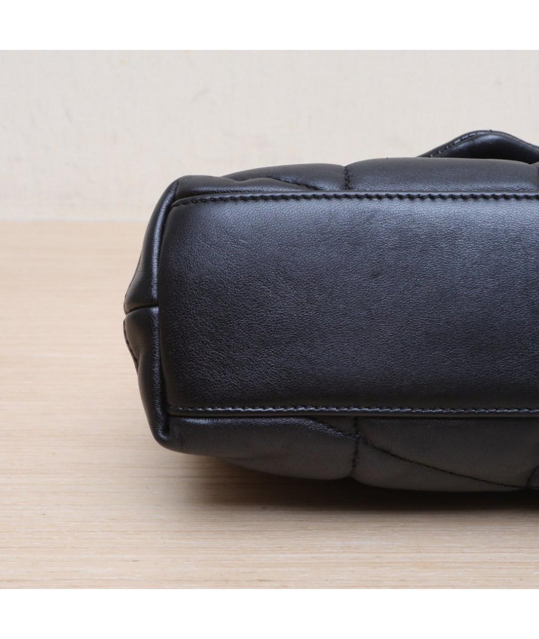 SAINT LAURENT Черная кожаная сумка через плечо, фото 9