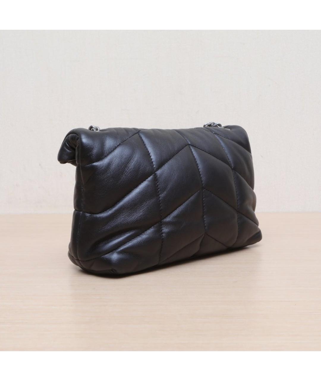 SAINT LAURENT Черная кожаная сумка через плечо, фото 6