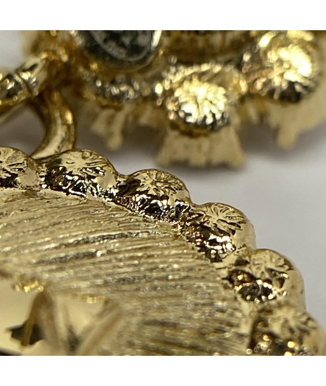 CHANEL Золотые латунные серьги, фото 8