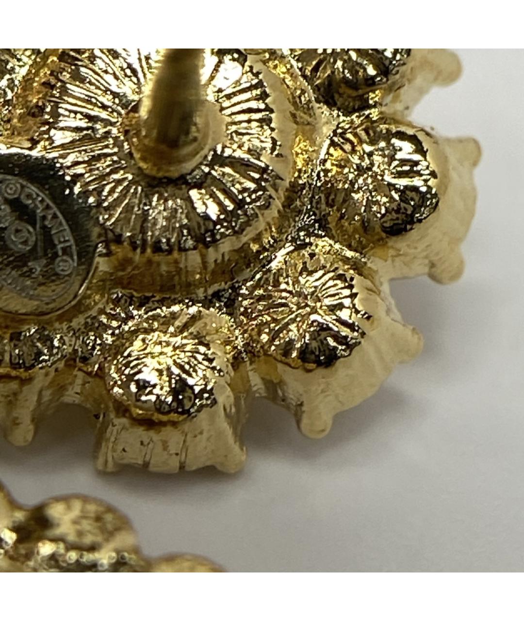 CHANEL Золотые латунные серьги, фото 7