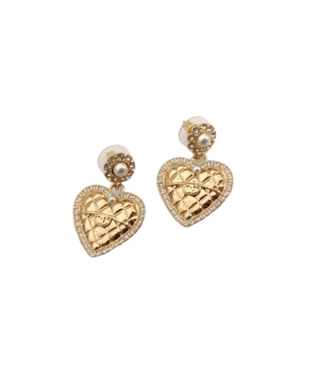 CHANEL Золотые латунные серьги, фото 1