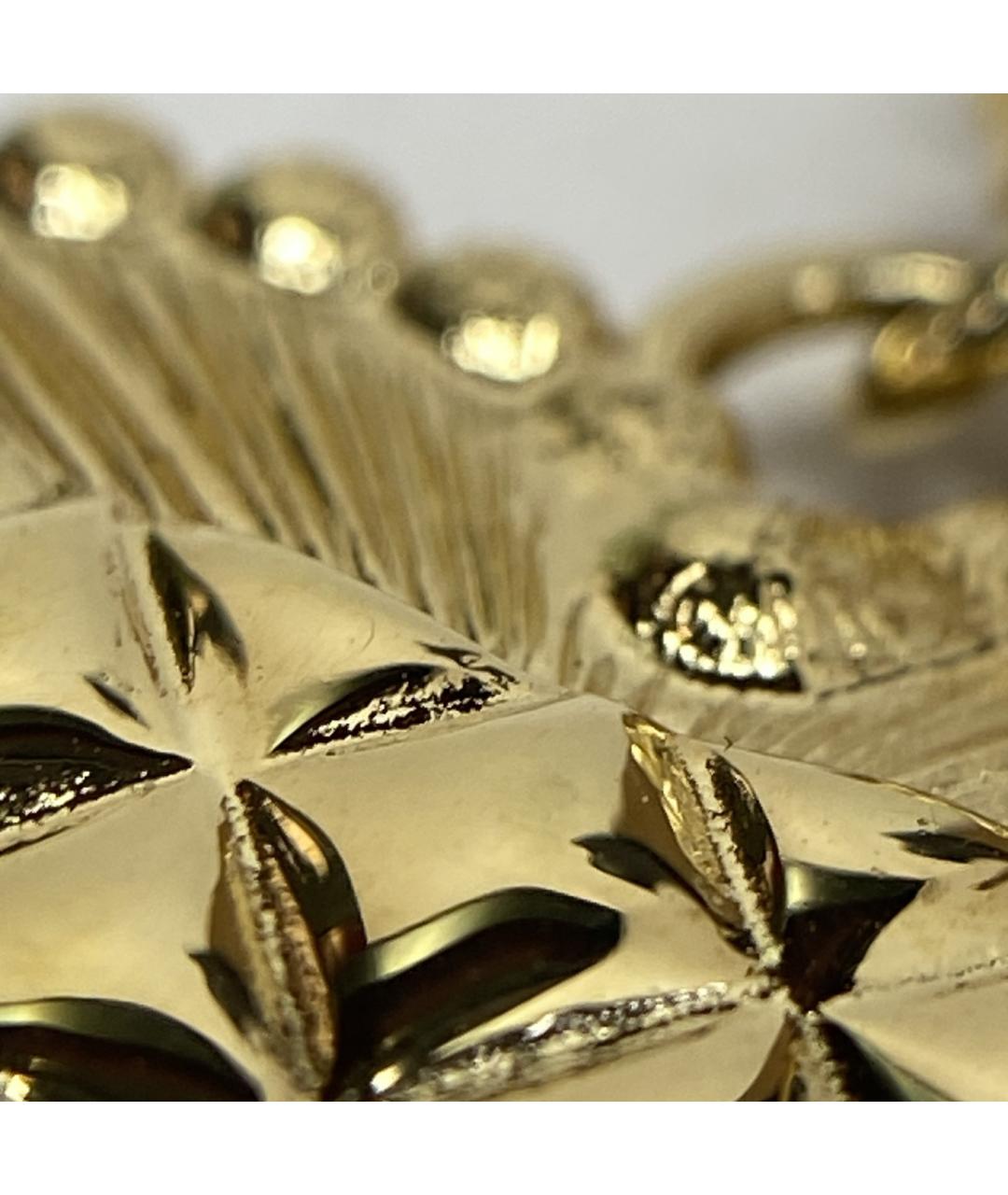 CHANEL Золотые латунные серьги, фото 9