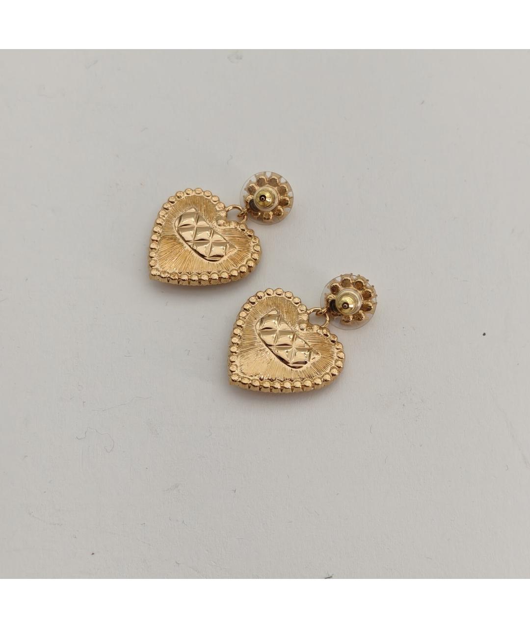 CHANEL Золотые латунные серьги, фото 5