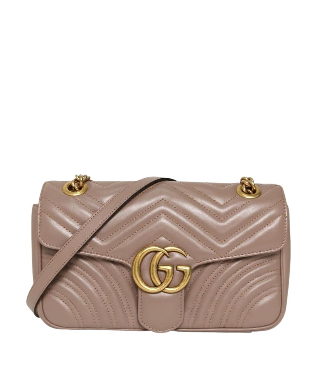 GUCCI Бежевая кожаная сумка через плечо, фото 1