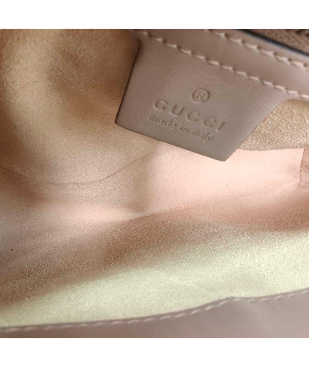 GUCCI Бежевая кожаная сумка через плечо, фото 8