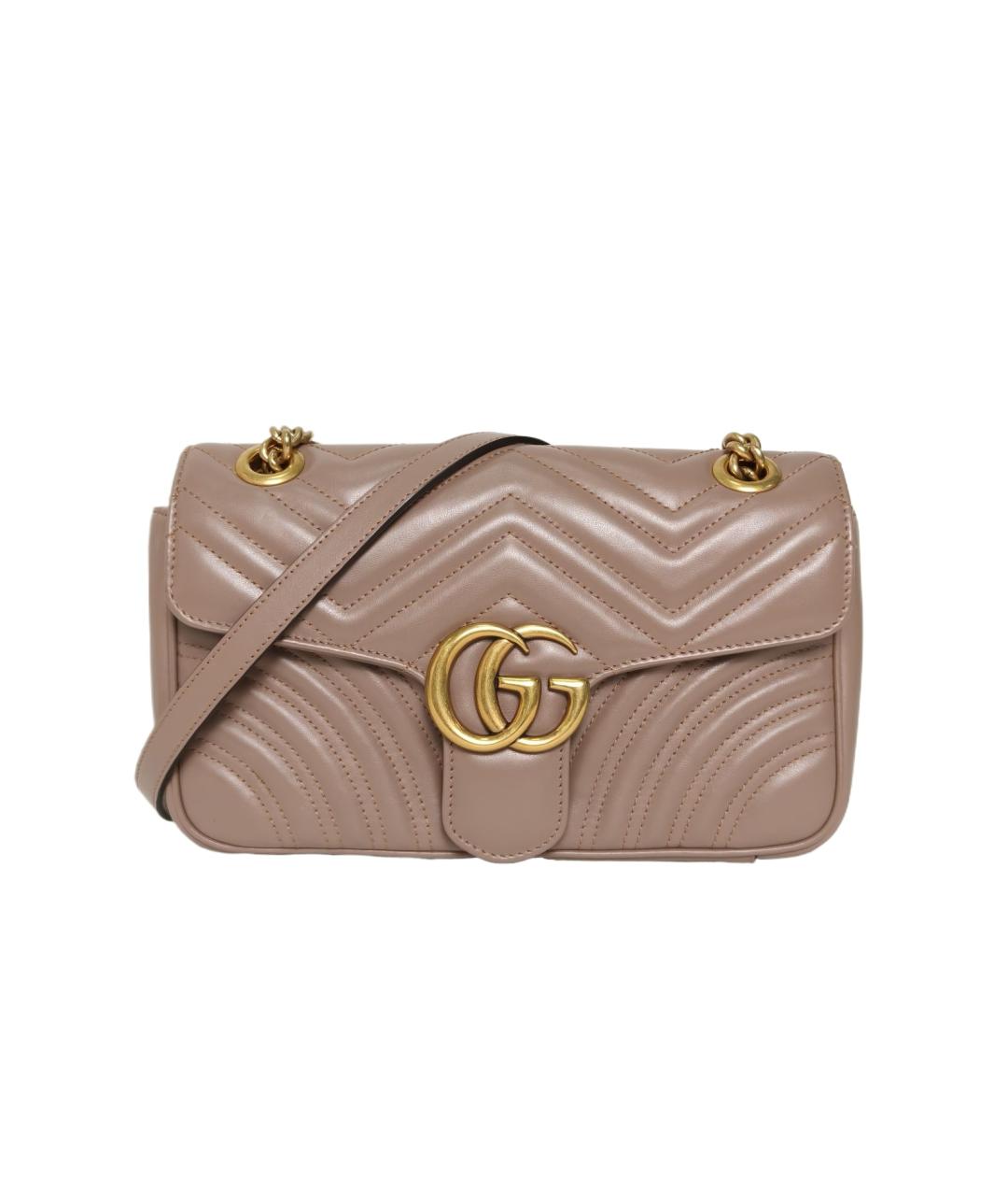 GUCCI Бежевая кожаная сумка через плечо, фото 10