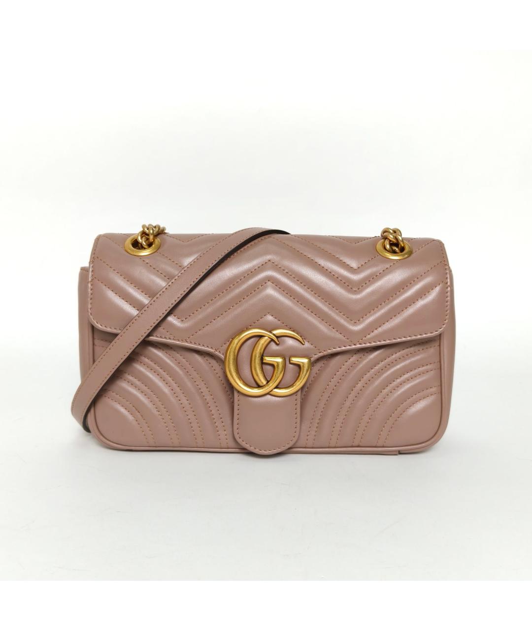 GUCCI Бежевая кожаная сумка через плечо, фото 2