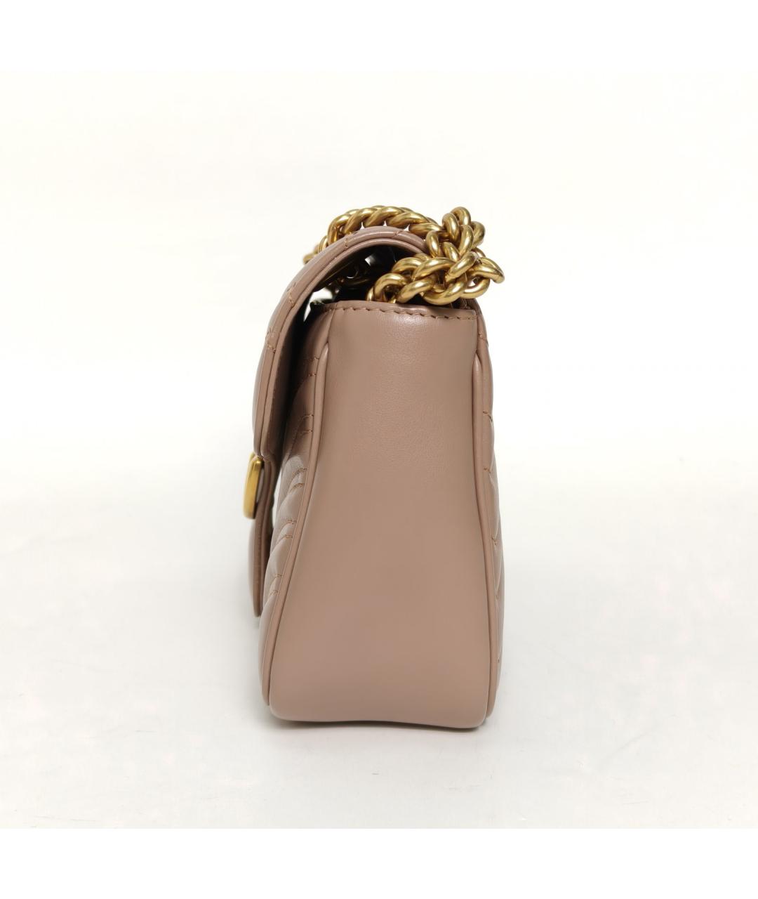 GUCCI Бежевая кожаная сумка через плечо, фото 3