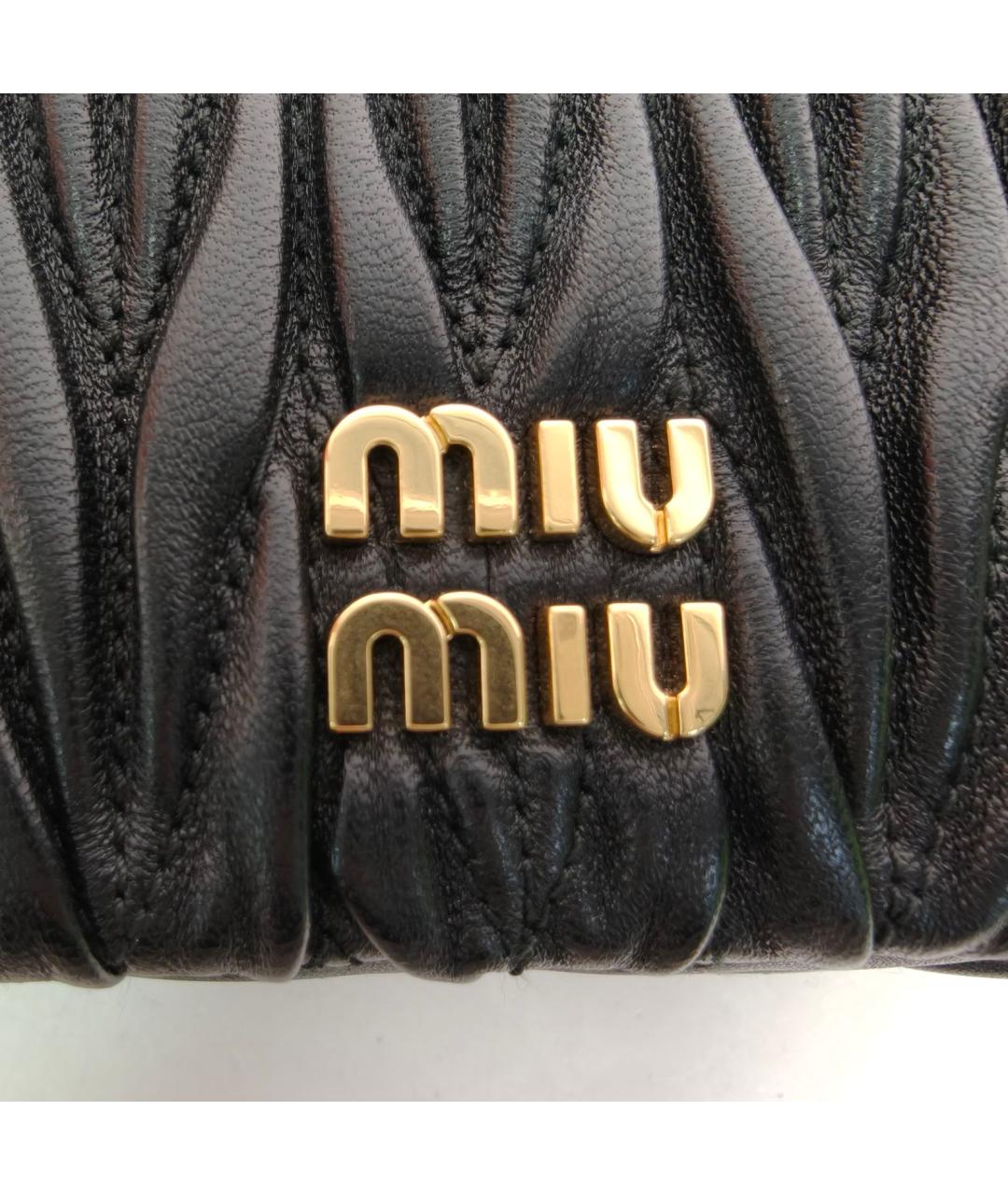 MIU MIU Черная кожаная сумка через плечо, фото 7