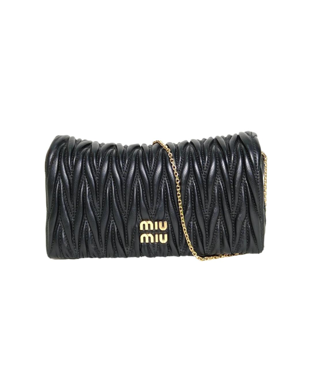 MIU MIU Черная кожаная сумка через плечо, фото 10
