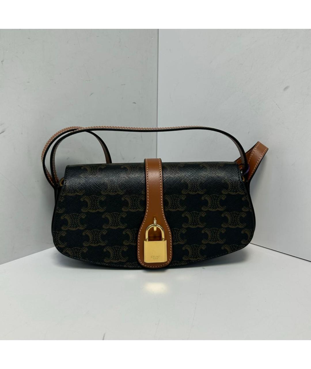 CELINE Коричневая сумка через плечо, фото 9
