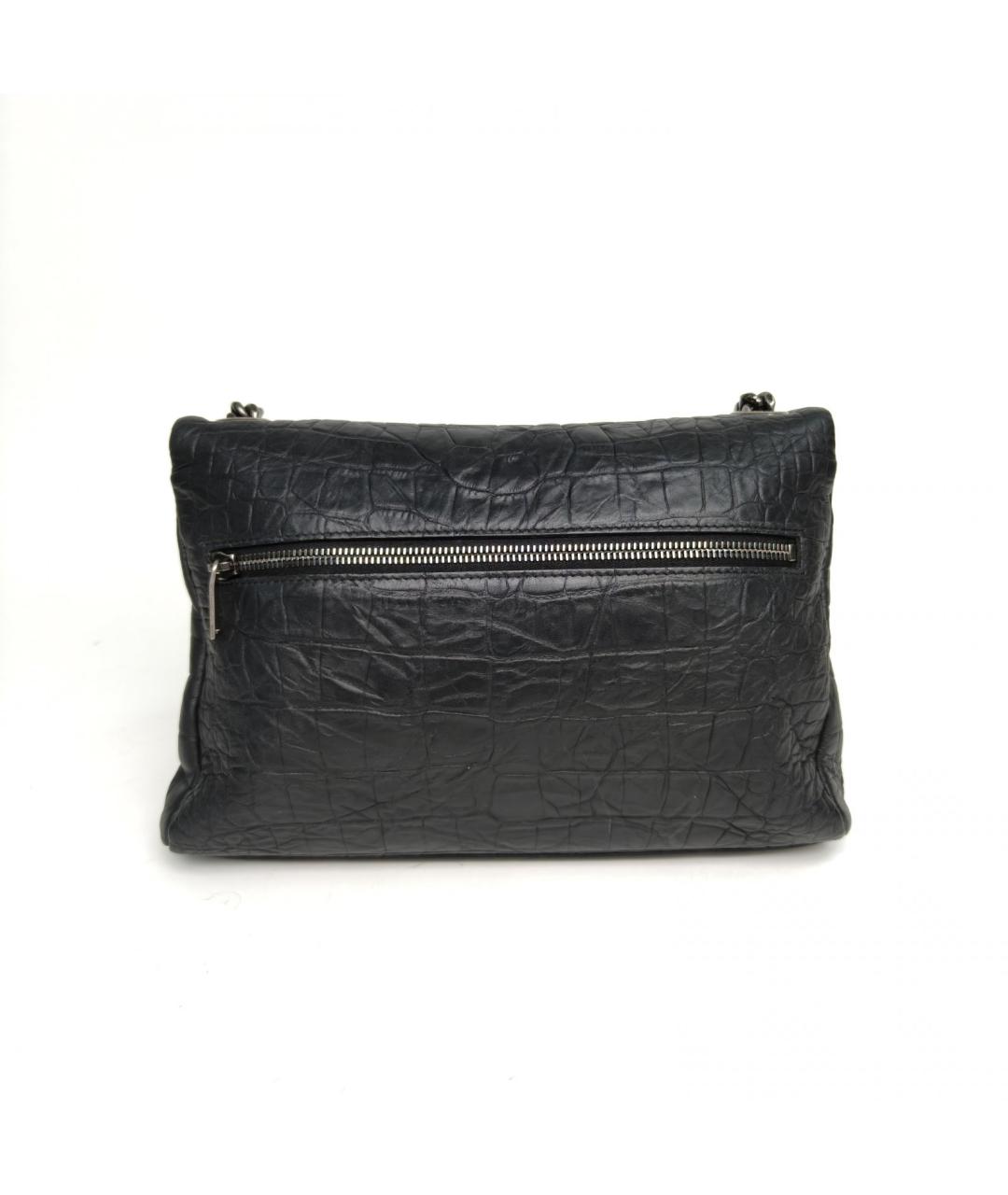 SAINT LAURENT Черная кожаная сумка через плечо, фото 4