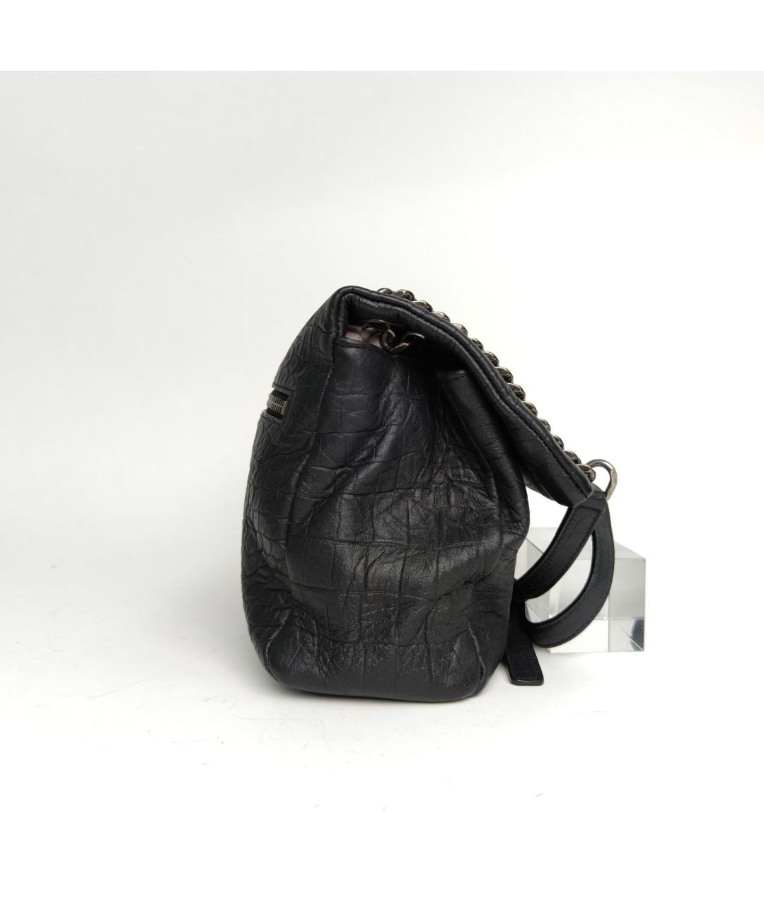 SAINT LAURENT Черная кожаная сумка через плечо, фото 3