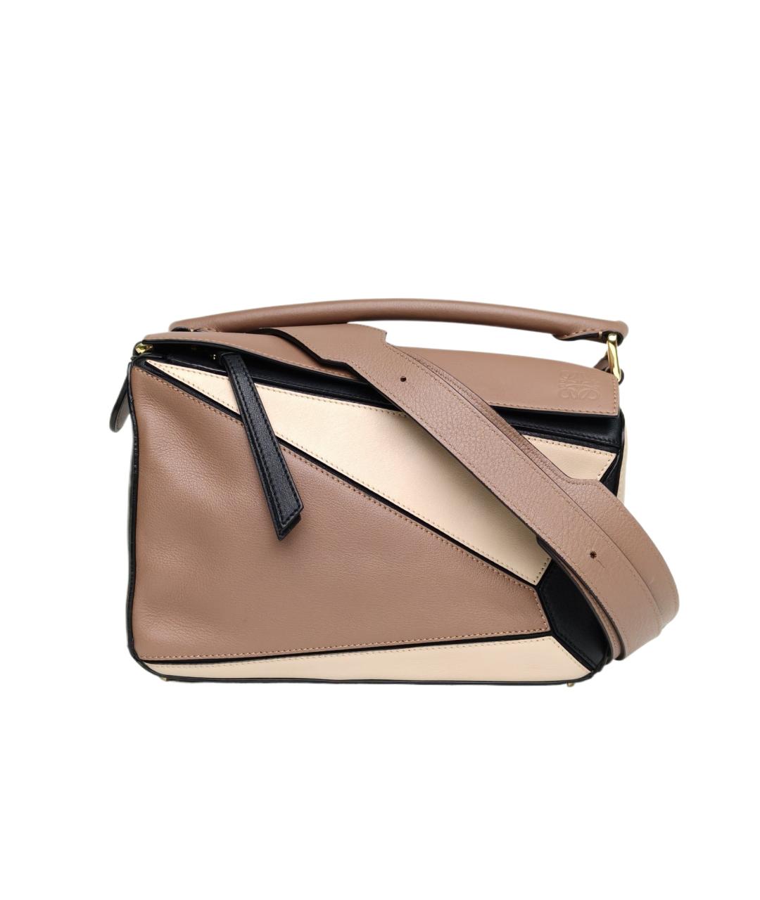 LOEWE Коричневая кожаная сумка через плечо, фото 10