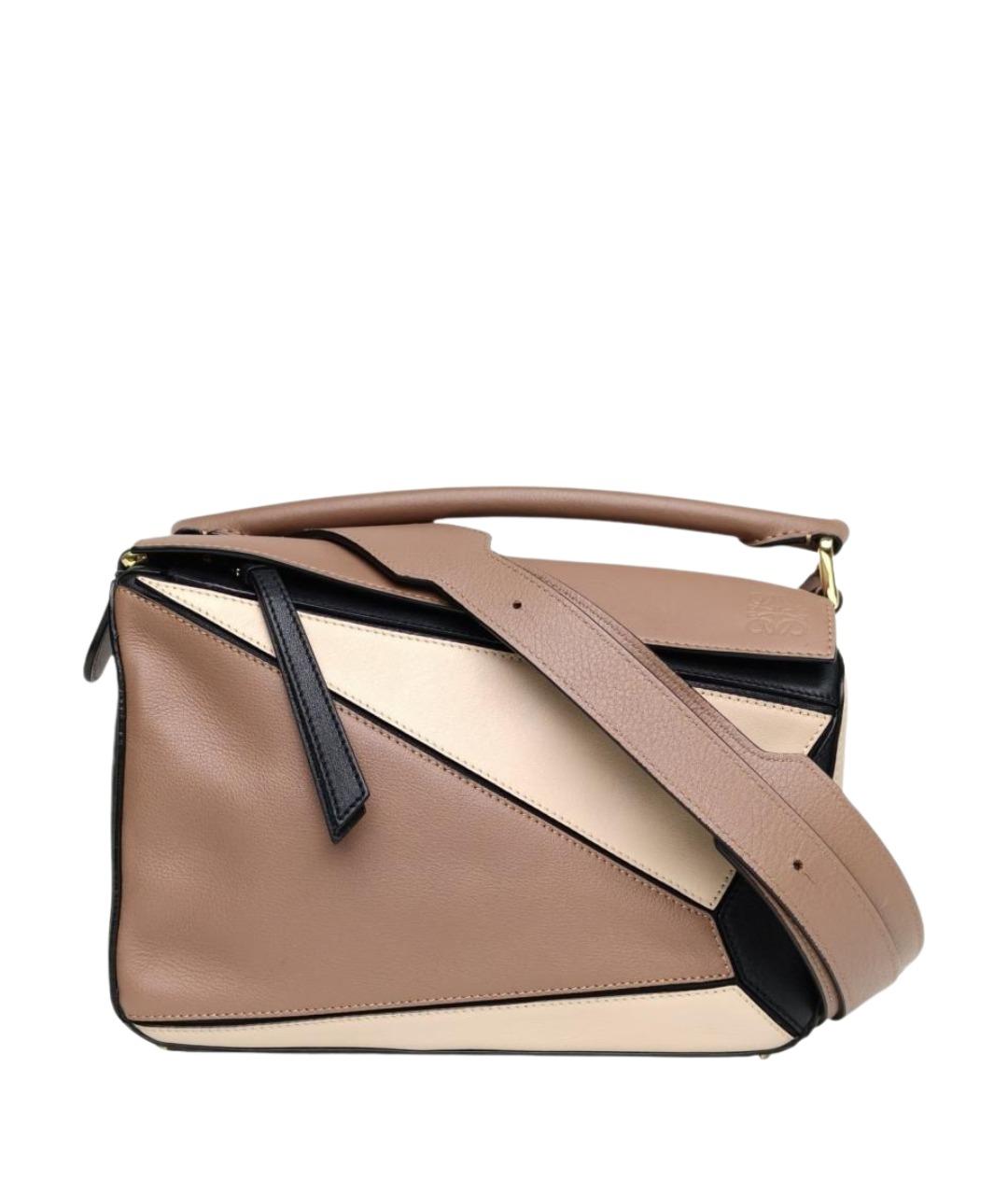 LOEWE Коричневая кожаная сумка через плечо, фото 1