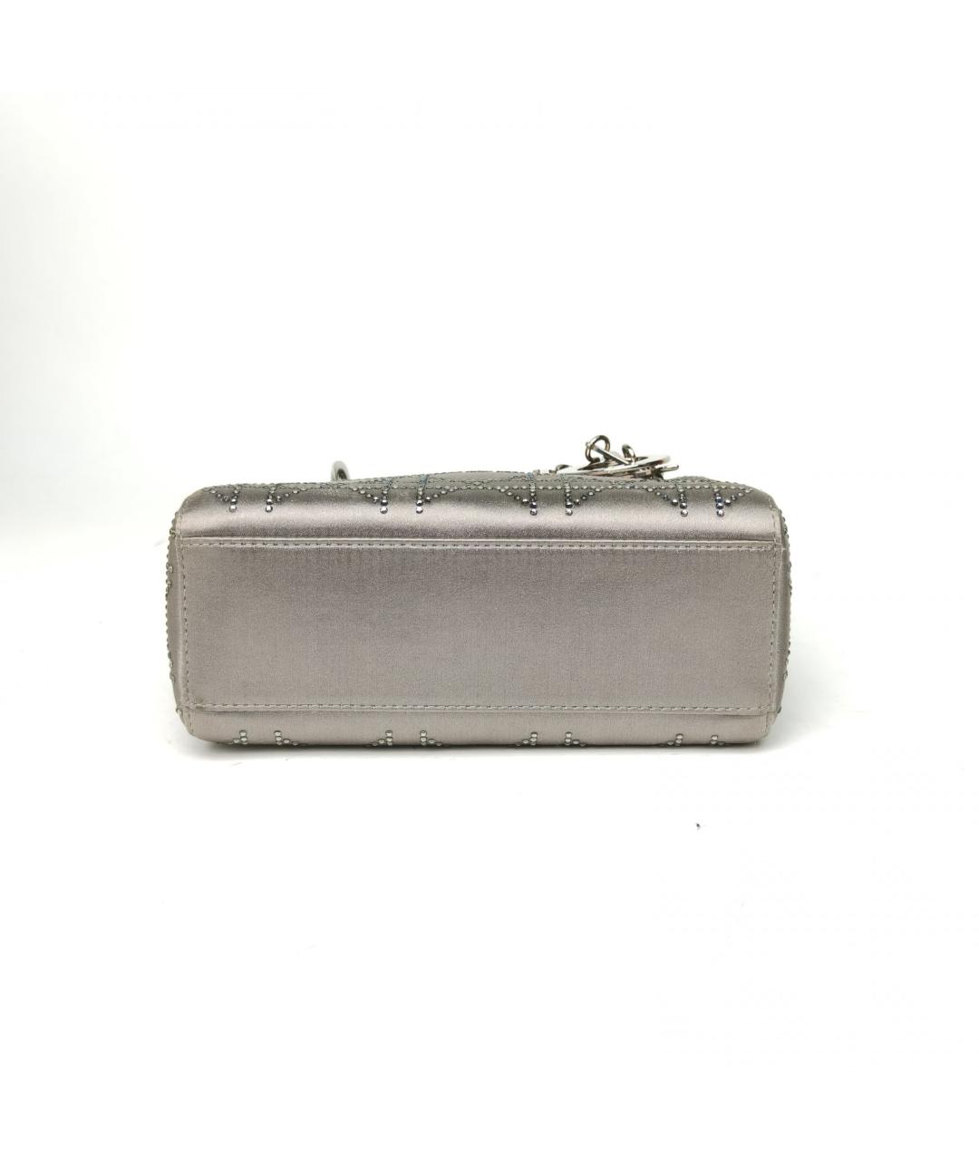 CHRISTIAN DIOR Серебряная кожаная сумка через плечо, фото 6