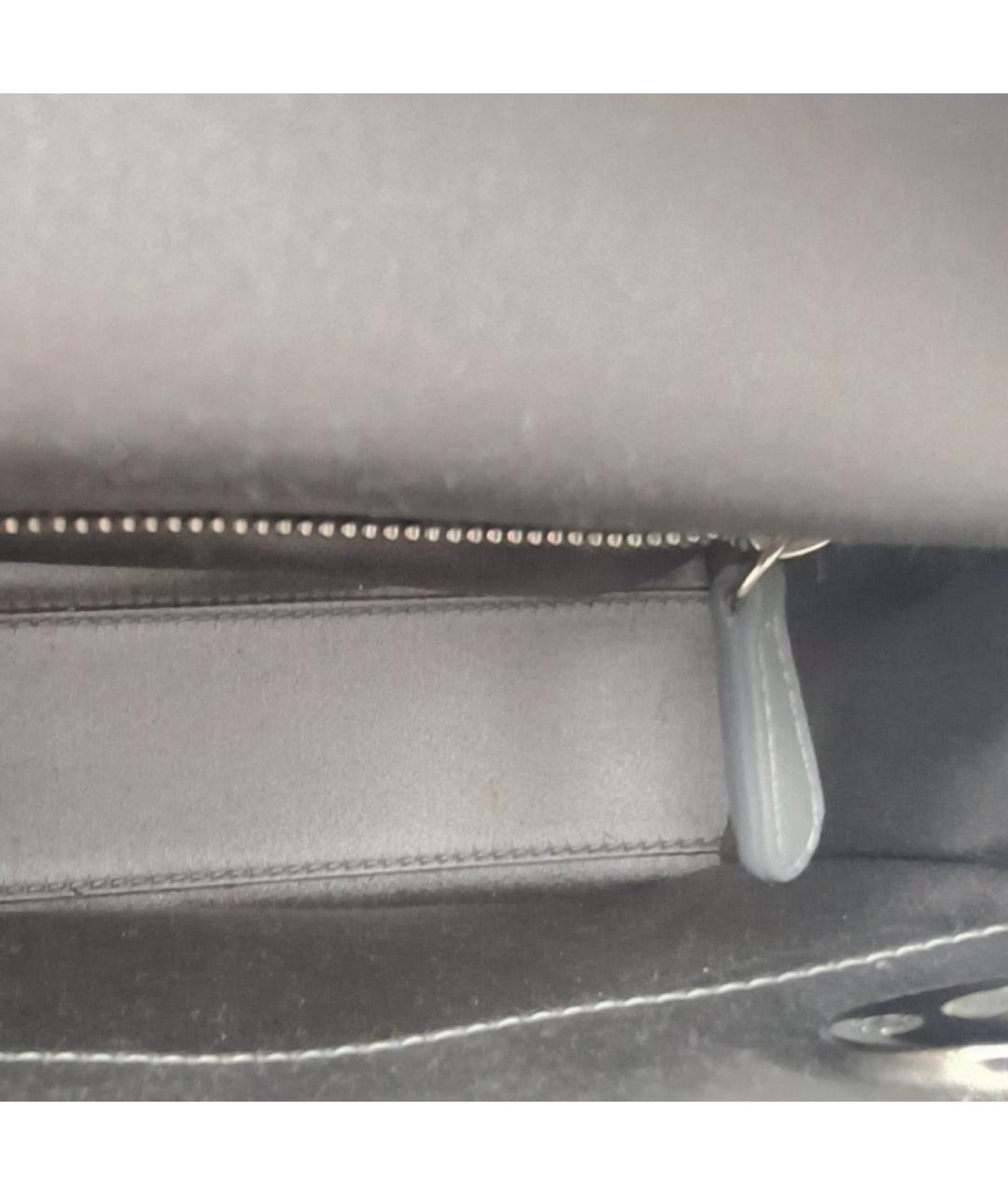 CHRISTIAN DIOR Серебряная кожаная сумка через плечо, фото 8