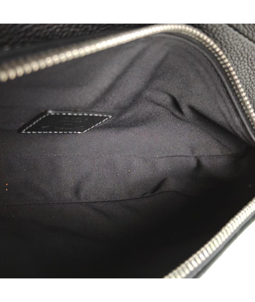 CHRISTIAN DIOR Черная кожаная сумка через плечо, фото 7