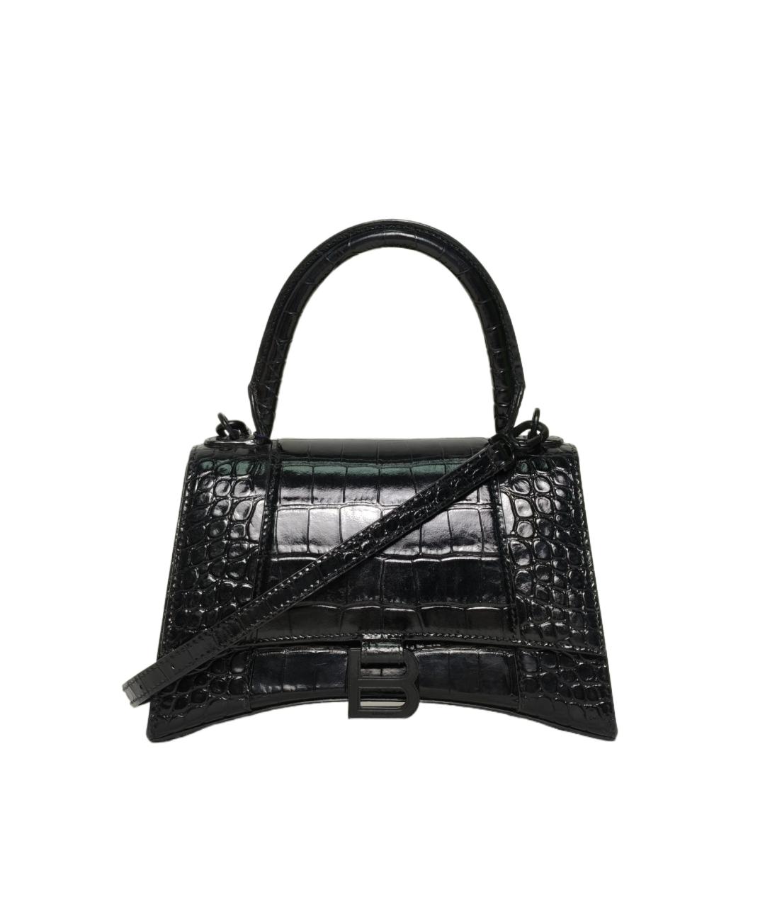 BALENCIAGA Черная кожаная сумка через плечо, фото 10