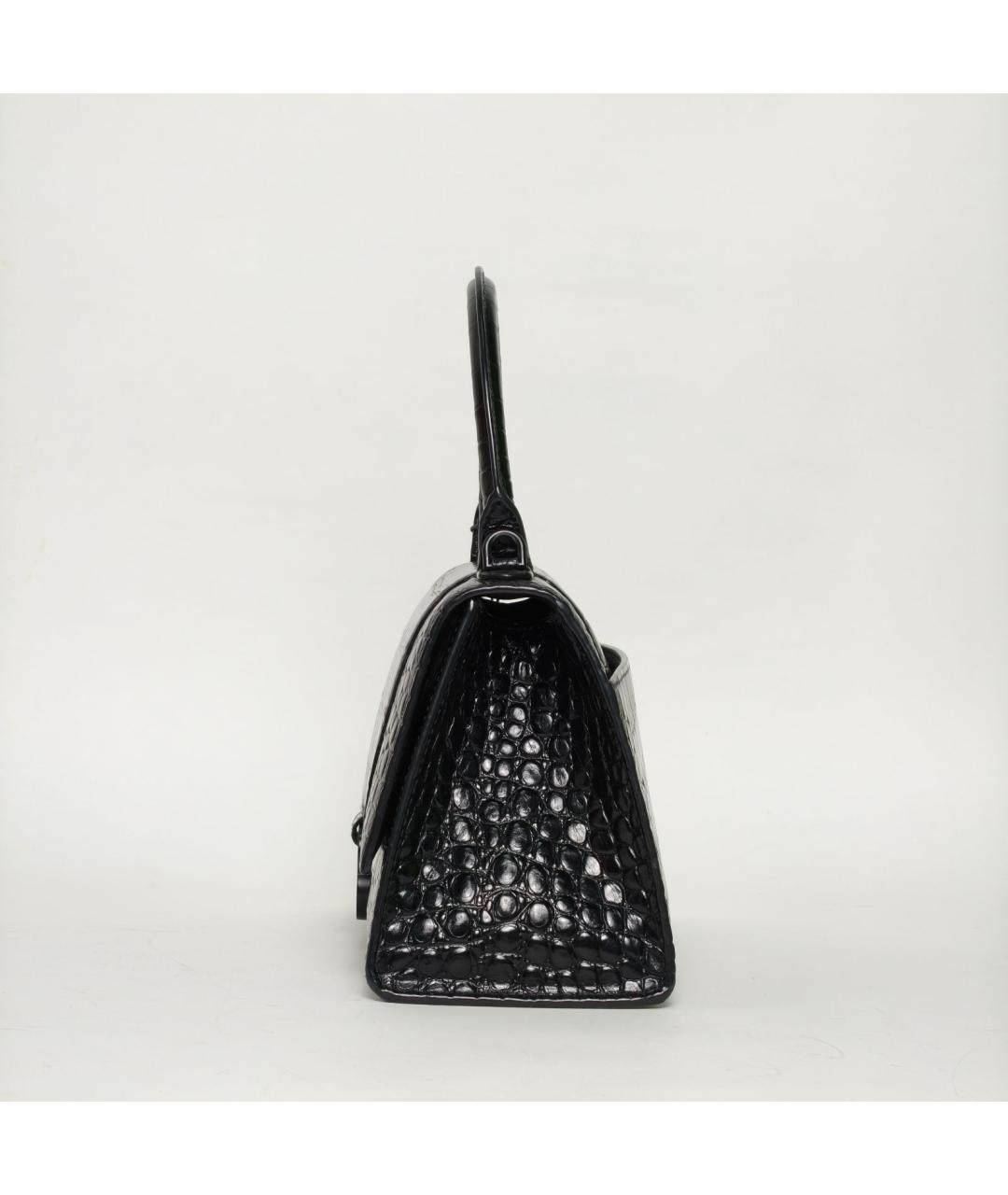 BALENCIAGA Черная кожаная сумка через плечо, фото 5