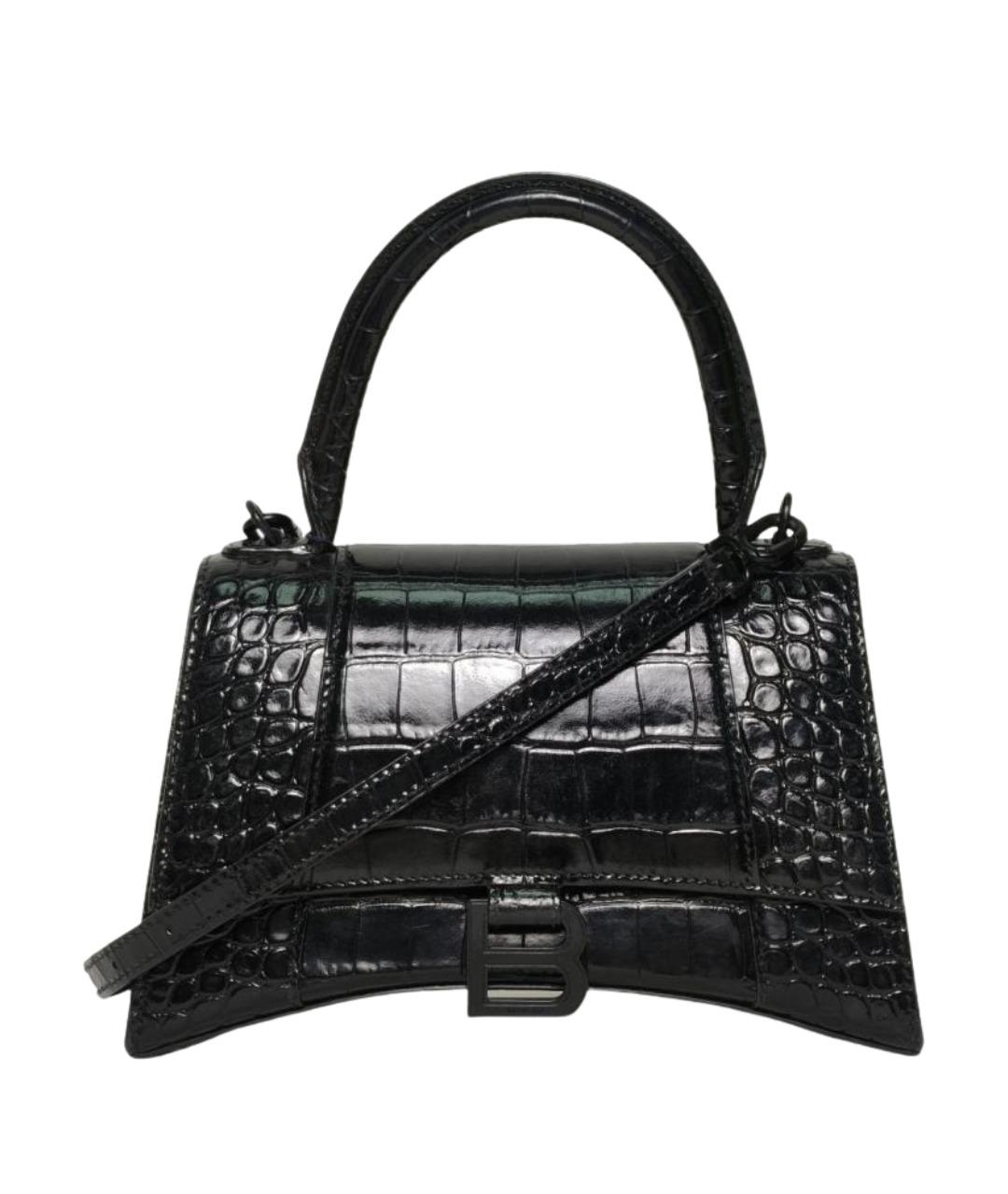 BALENCIAGA Черная кожаная сумка через плечо, фото 1