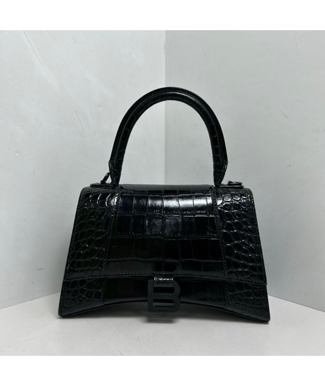 BALENCIAGA Черная кожаная сумка через плечо, фото 8