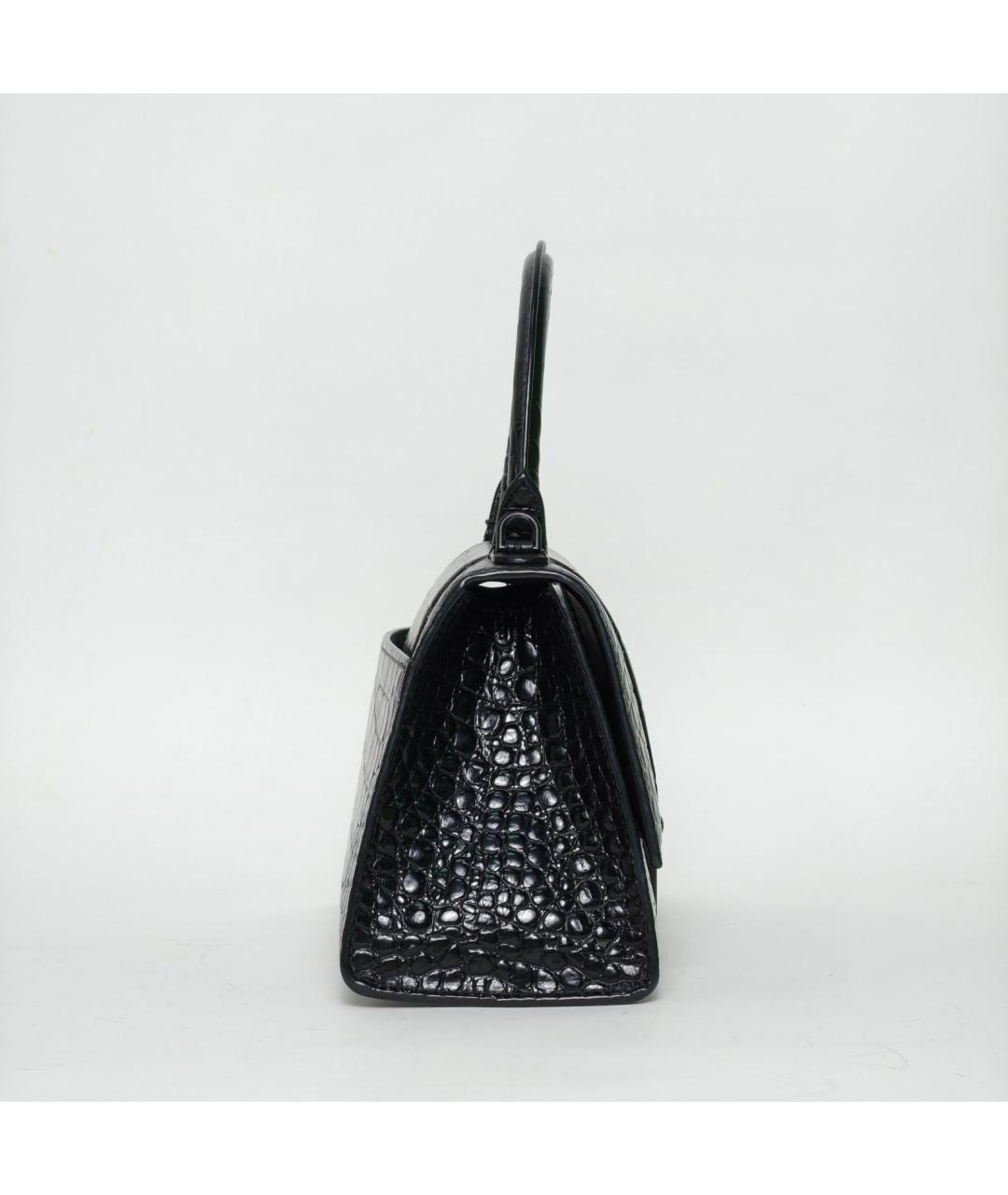 BALENCIAGA Черная кожаная сумка через плечо, фото 3