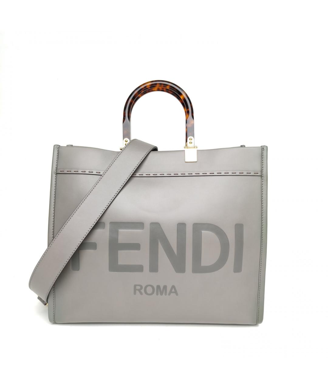 FENDI Серая сумка через плечо, фото 5