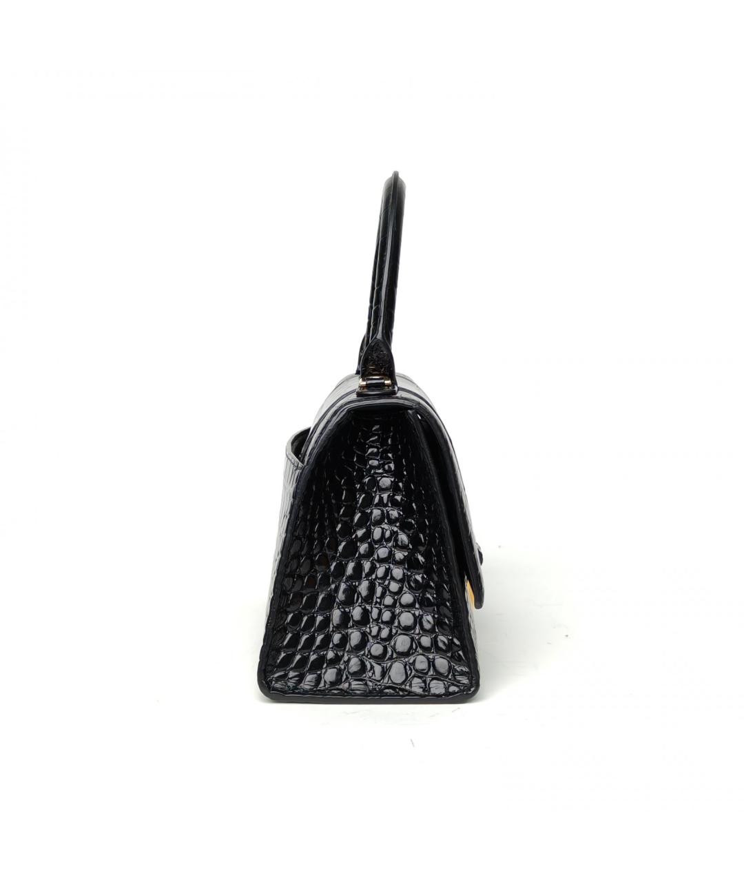 BALENCIAGA Черная кожаная сумка через плечо, фото 5